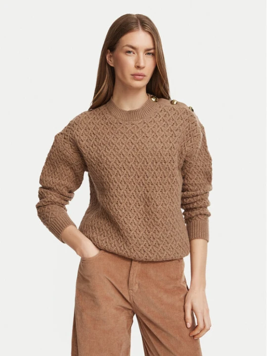 Zdjęcie produktu Marella Sweter 2623366374200 Brązowy jasny Regular Fit
