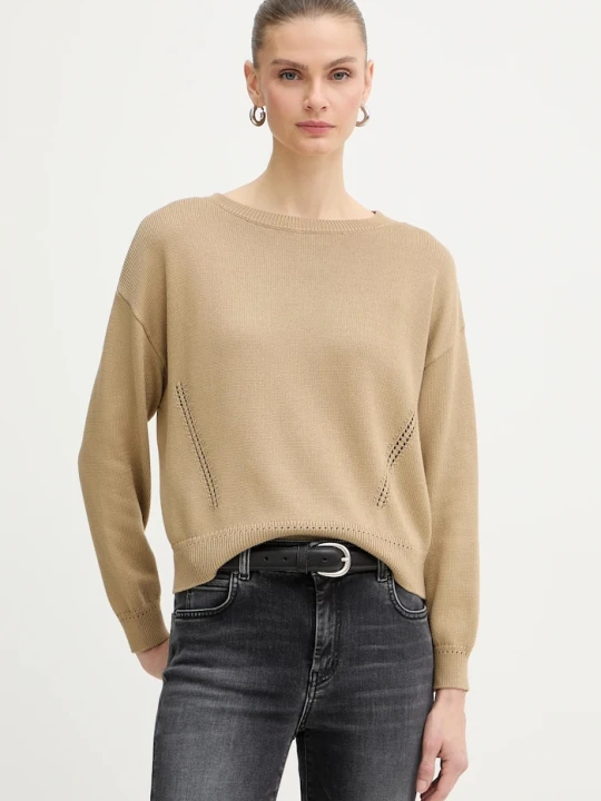Zdjęcie produktu Marella sweter bawełniany ZEBU zielony