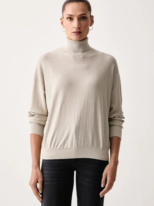 Zdjęcie produktu Marella sweter damski z lyocellem MLLGESTO beżowy