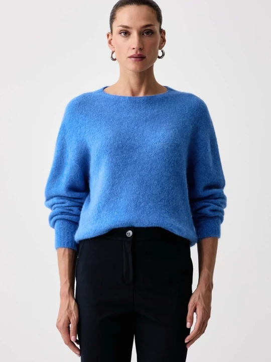 Zdjęcie produktu Marella sweter damski z wełną MLLGIUNCO niebieski