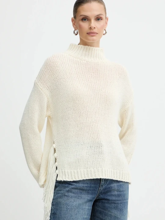 Zdjęcie produktu Marella sweter z dodatkiem wełny Emme by Marella beżowy