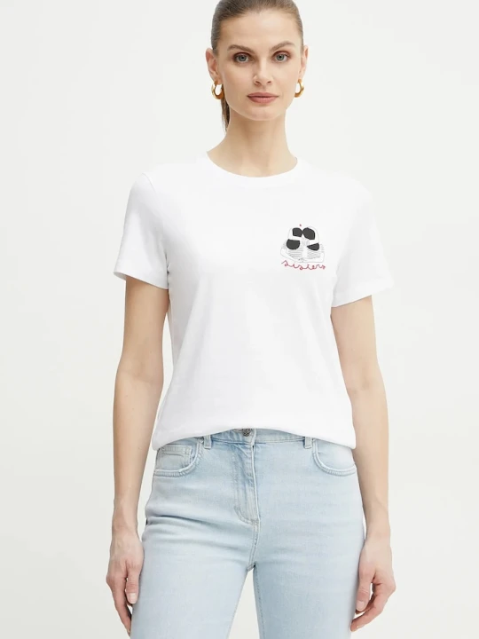 Zdjęcie produktu Marella t-shirt bawełniany CAUCASO biały
