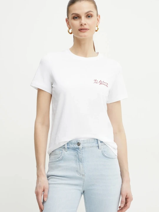 Zdjęcie produktu Marella t-shirt bawełniany CAUCASO biały