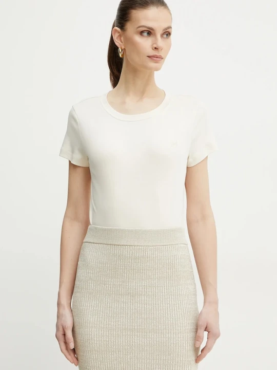Zdjęcie produktu Marella t-shirt bawełniany LANGUE beżowy