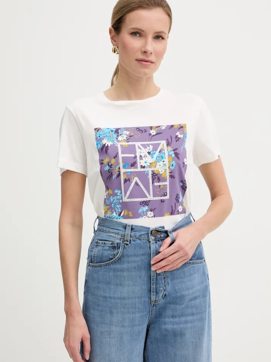 Zdjęcie produktu Marella t-shirt damski bawełniany Emme by Marella beżowy
