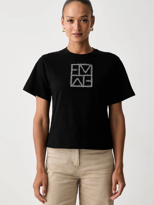 Zdjęcie produktu Marella T-shirt damski bawełniany Emme by czarny