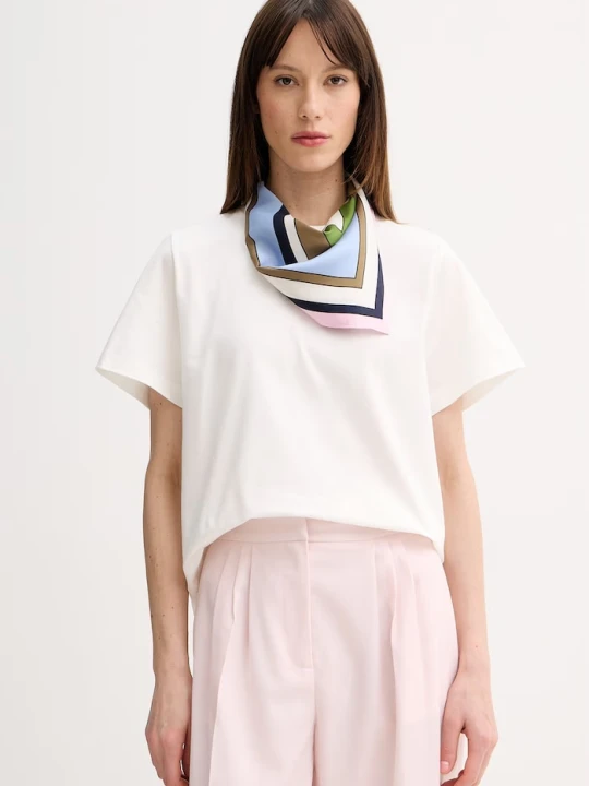 Zdjęcie produktu Marella t-shirt damski bawełniany z elastanem Emme by Marella biały