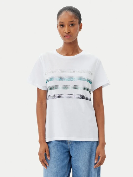 Zdjęcie produktu Marella T-Shirt Foglia 2515971042 Biały Regular Fit