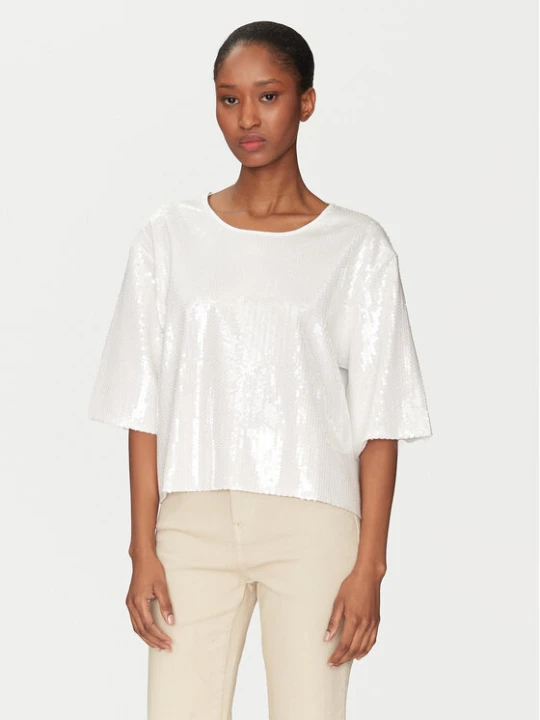 Zdjęcie produktu Marella T-Shirt Gardone 2513971024 Écru Boxy Fit Kremowy
