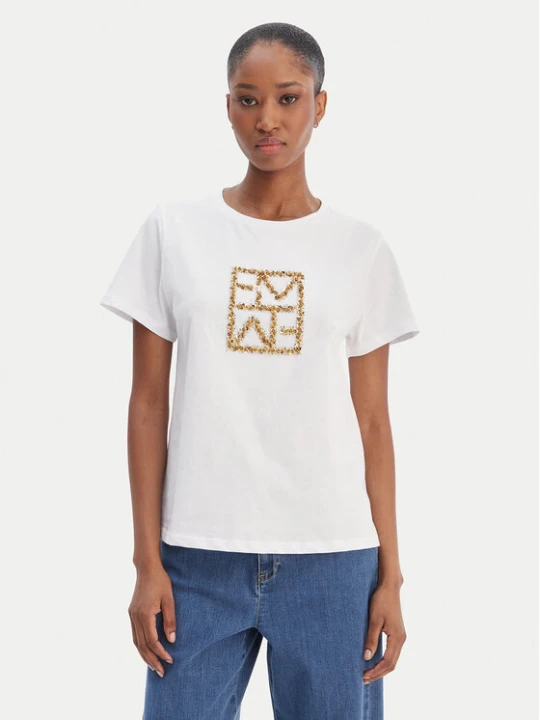 Zdjęcie produktu Marella T-Shirt Emme by Marella Tema 2615971031 Biały Regular Fit