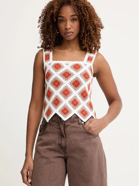 Zdjęcie produktu Marella top damski z bawełną Emme by Marella biały