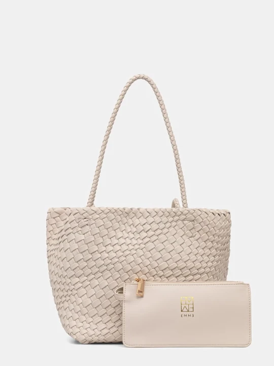 Zdjęcie produktu Marella torba plażowa damska z imitacji skóry Emme by Marella beżowy