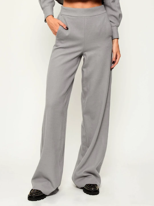 Zdjęcie produktu Marella Wełniane spodnie Cirilla | flare fit szary
