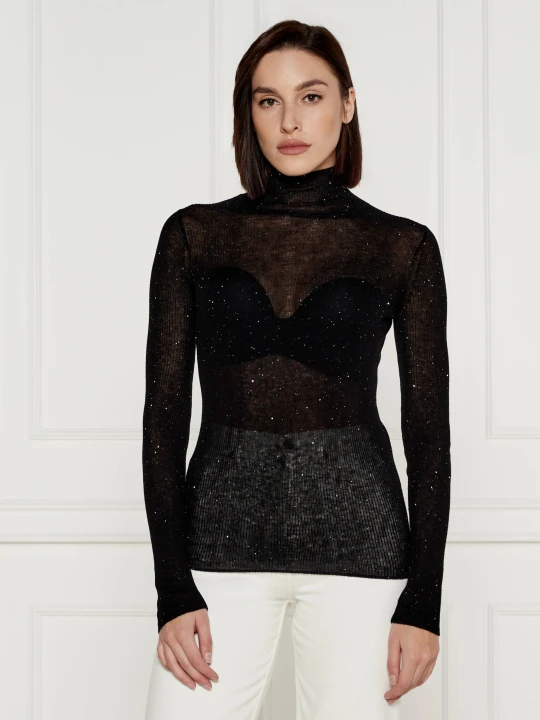 Zdjęcie produktu Marella Wełniany golf Feroce | Slim Fit czarny
