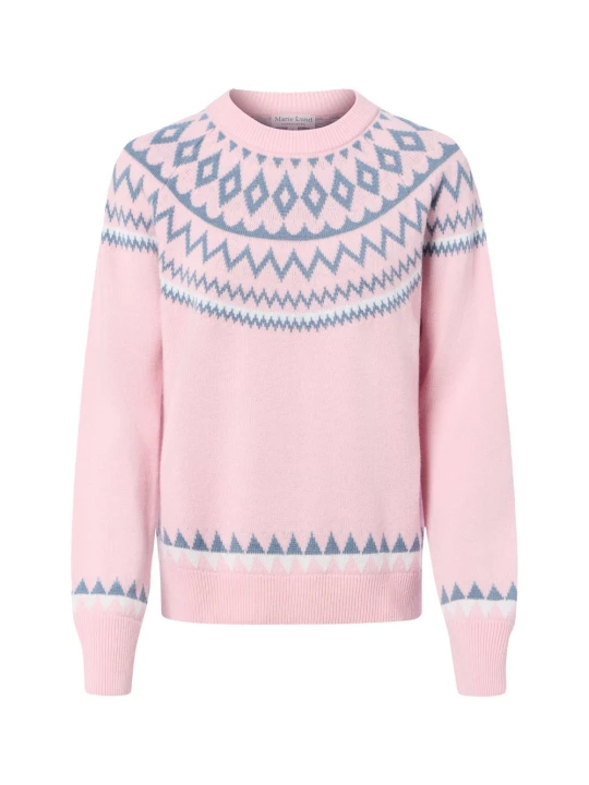 Zdjęcie produktu Marie Lund bluzka z wełny merynosowej Kobiety Wełna merino różowy