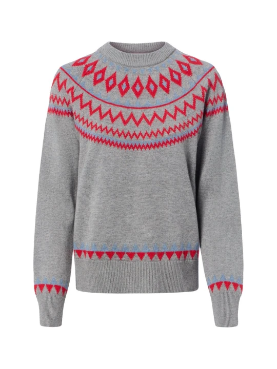 Zdjęcie produktu Marie Lund bluzka z wełny merynosowej Kobiety Wełna merino szary