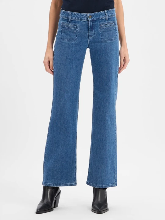 Zdjęcie produktu Marie Lund Damsie dżinsy typu bootcut Kobiety Bawełna niebieski