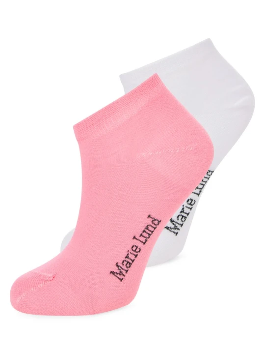 Zdjęcie produktu Marie Lund skarpetki do trampek w 2-paku Kobiety biały | różowy, ONE SIZE