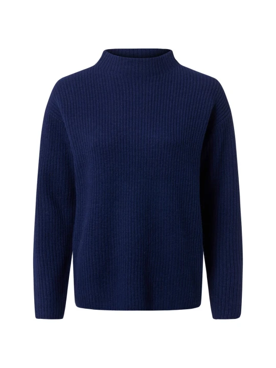 Zdjęcie produktu Marie Lund Sweter z dzianiny merino Kobiety Wełna merino niebieski