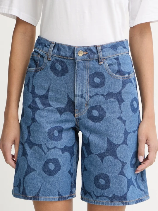Zdjęcie produktu Marimekko bermudy damskie jeansowe niebieski