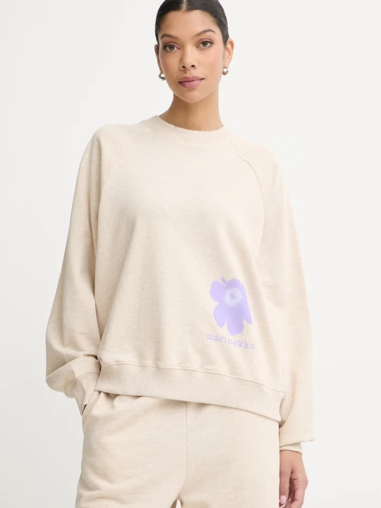 Zdjęcie produktu Marimekko bluza damska bawełniana beżowy