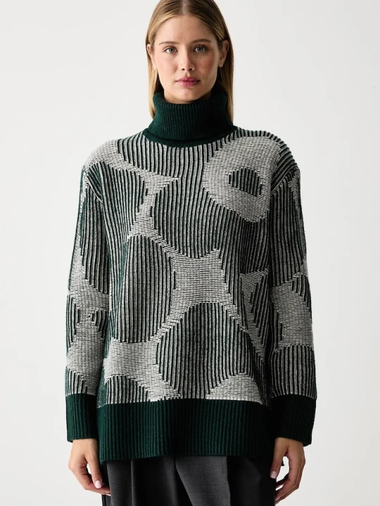Zdjęcie produktu Marimekko golf damski z wełną zielony