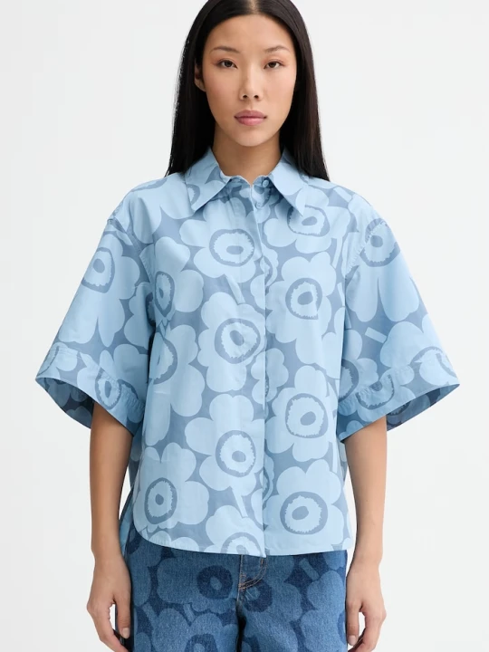 Zdjęcie produktu Marimekko koszula damska bawełniana niebieski