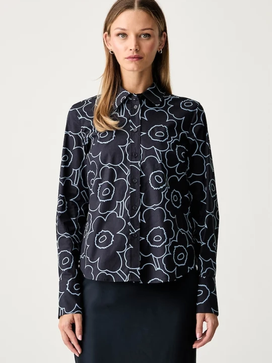 Zdjęcie produktu Marimekko koszula damska bawełniana granatowy
