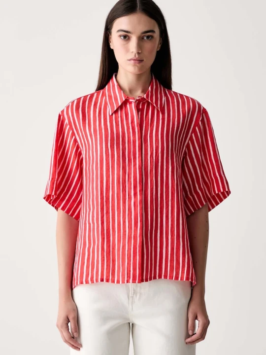 Zdjęcie produktu Marimekko koszula damska lniana czerwony