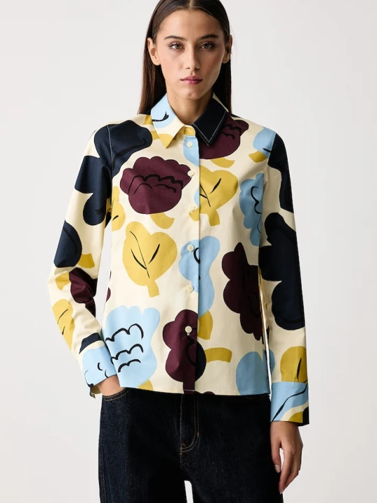 Zdjęcie produktu Marimekko koszula damska z bawełną beżowy