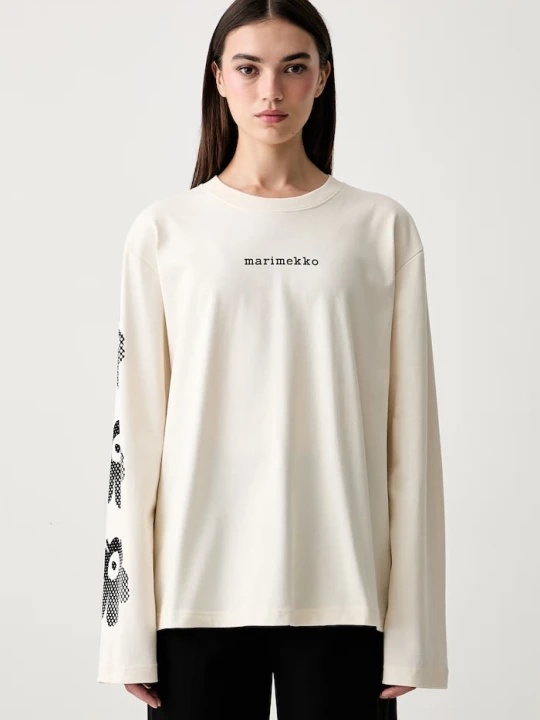 Zdjęcie produktu Marimekko longsleeve damski bawełniany beżowy