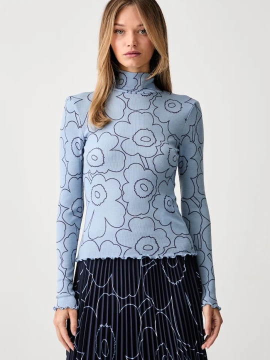 Zdjęcie produktu Marimekko longsleeve damski wełniany niebieski