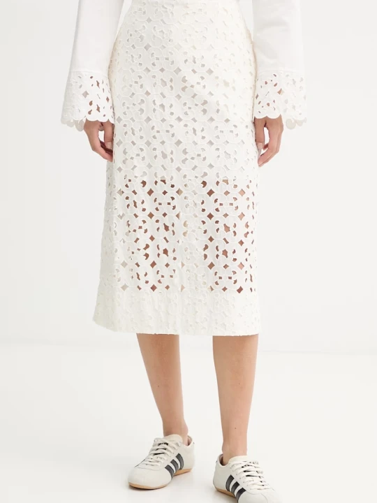 Zdjęcie produktu Marimekko spódnica bawełniana beżowy