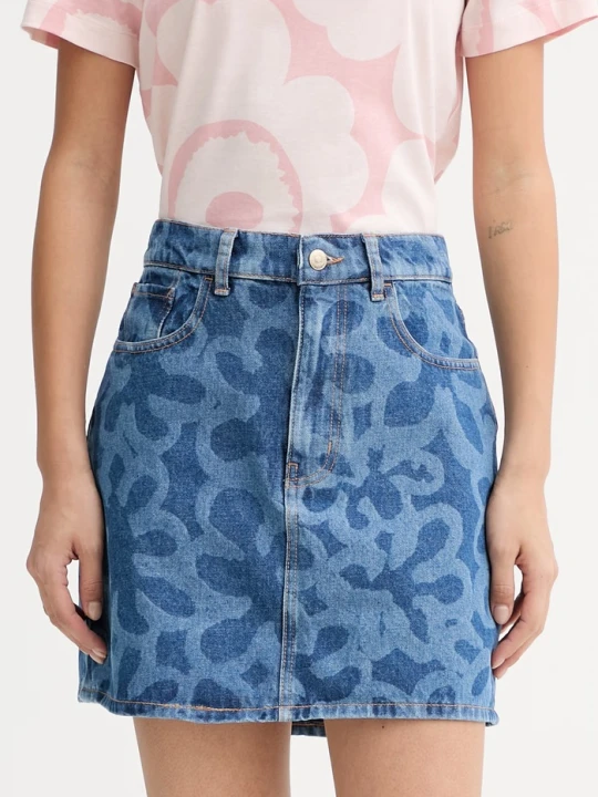 Zdjęcie produktu Marimekko spódnica jeansowa niebieski