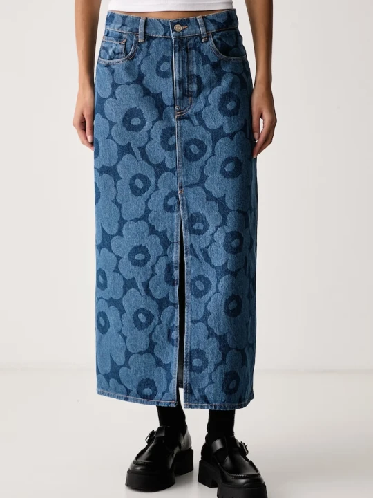 Zdjęcie produktu Marimekko spódnica jeansowa niebieski