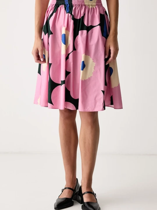 Zdjęcie produktu Marimekko spódnica rozkloszowana bawełniana różowy