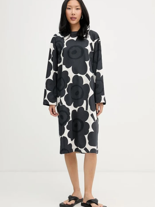 Zdjęcie produktu Marimekko sukienka bawełniana czarny