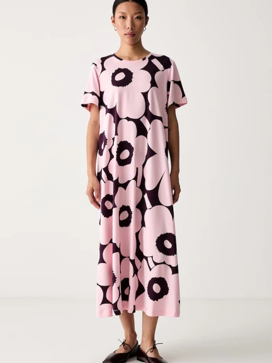 Zdjęcie produktu Marimekko sukienka bawełniana różowy