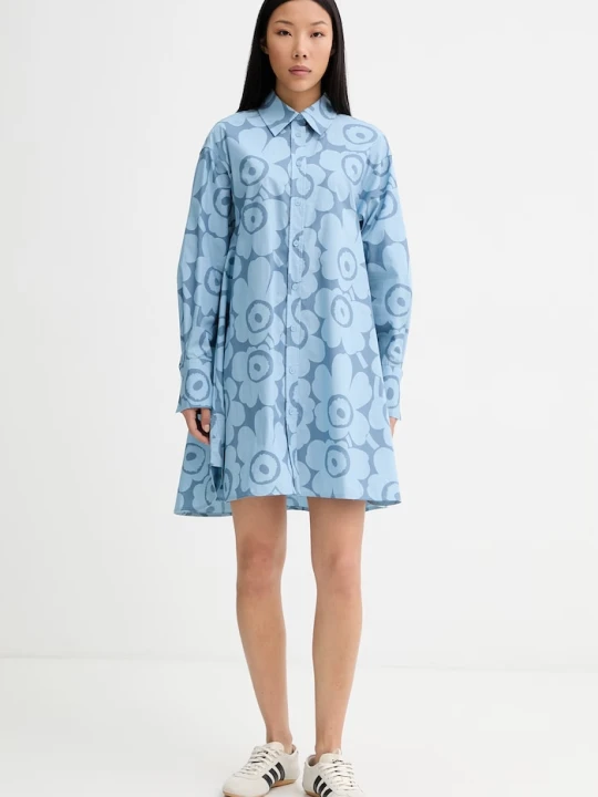 Zdjęcie produktu Marimekko sukienka koszulowa bawełniana niebieski