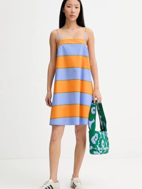 Zdjęcie produktu Marimekko sukienka letnia bawełniana pomarańczowy