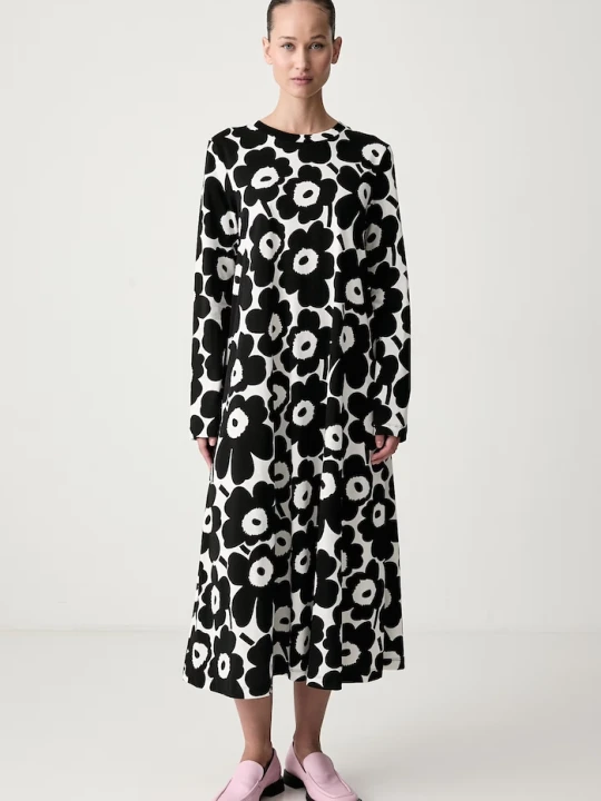 Zdjęcie produktu Marimekko sukienka rozkloszowana bawełniana czarny