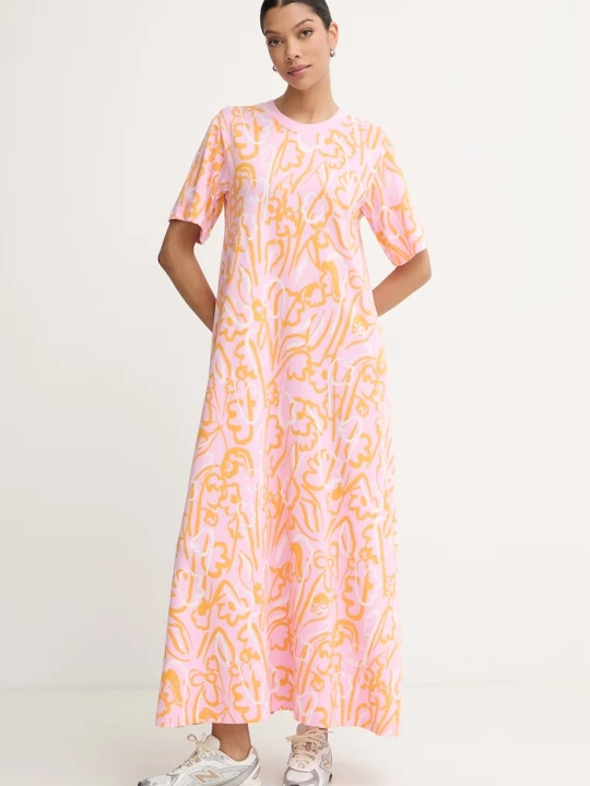 Zdjęcie produktu Marimekko sukienka z bawełną różowy