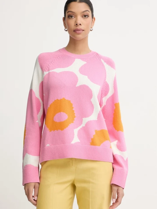 Zdjęcie produktu Marimekko sweter damski bawełniany różowy