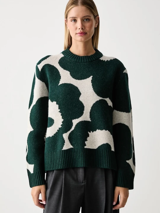 Zdjęcie produktu Marimekko sweter damski z wełną zielony