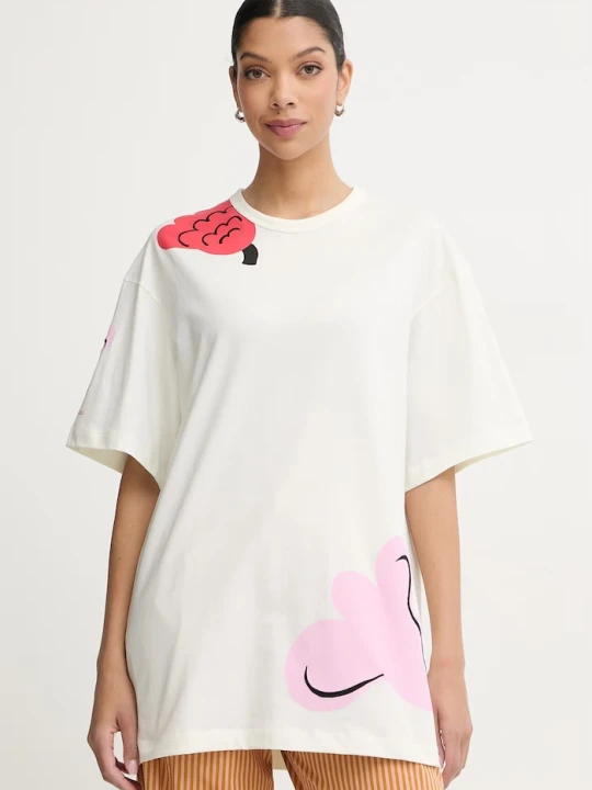 Zdjęcie produktu Marimekko T-shirt damski bawełniany beżowy