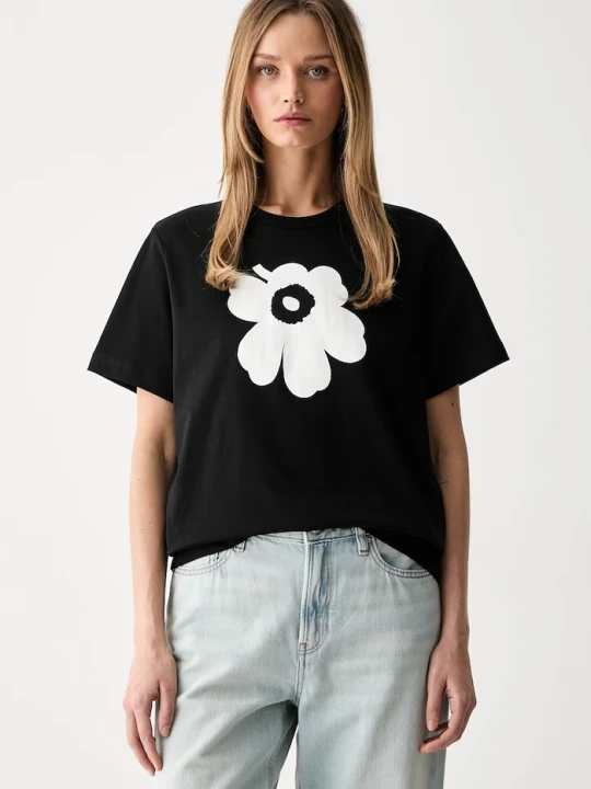 Zdjęcie produktu Marimekko T-shirt damski bawełniany czarny
