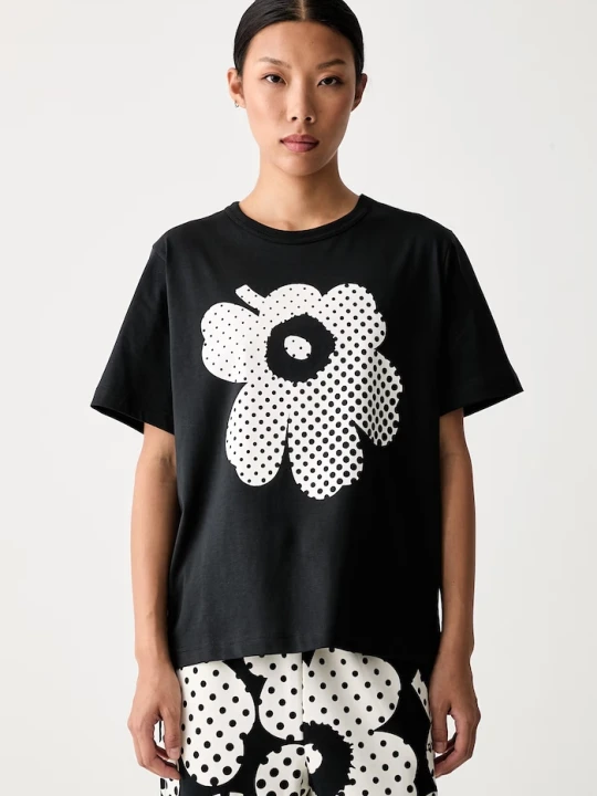 Zdjęcie produktu Marimekko T-shirt damski bawełniany czarny