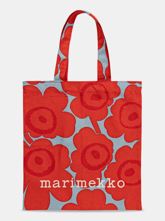 Zdjęcie produktu Marimekko torebka tote damska bawełniana czerwony
