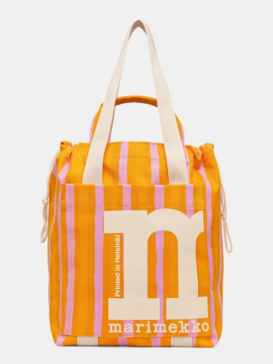 Zdjęcie produktu Marimekko torebka tote damska bawełniana pomarańczowy