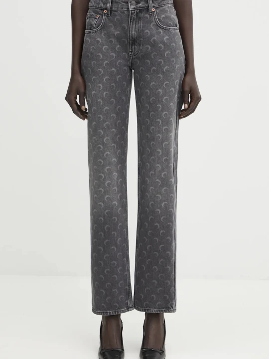 Zdjęcie produktu Marine Serre jeansy Moon Laser Grey Wash Denim Straight